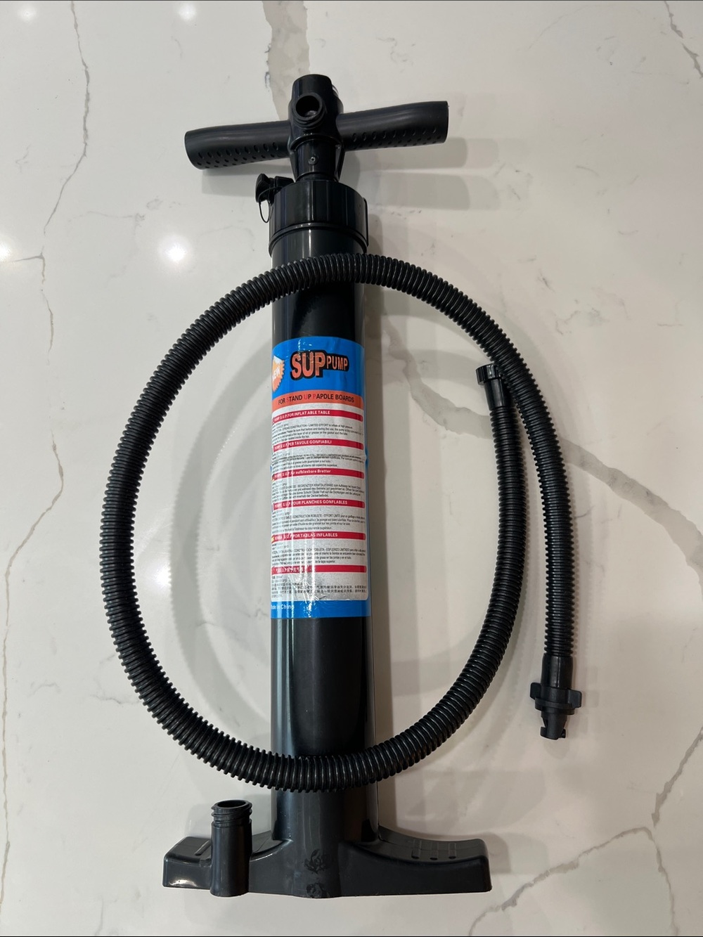 Black Hand Pump for StandUp Paddleboards and other Inflatable Gear